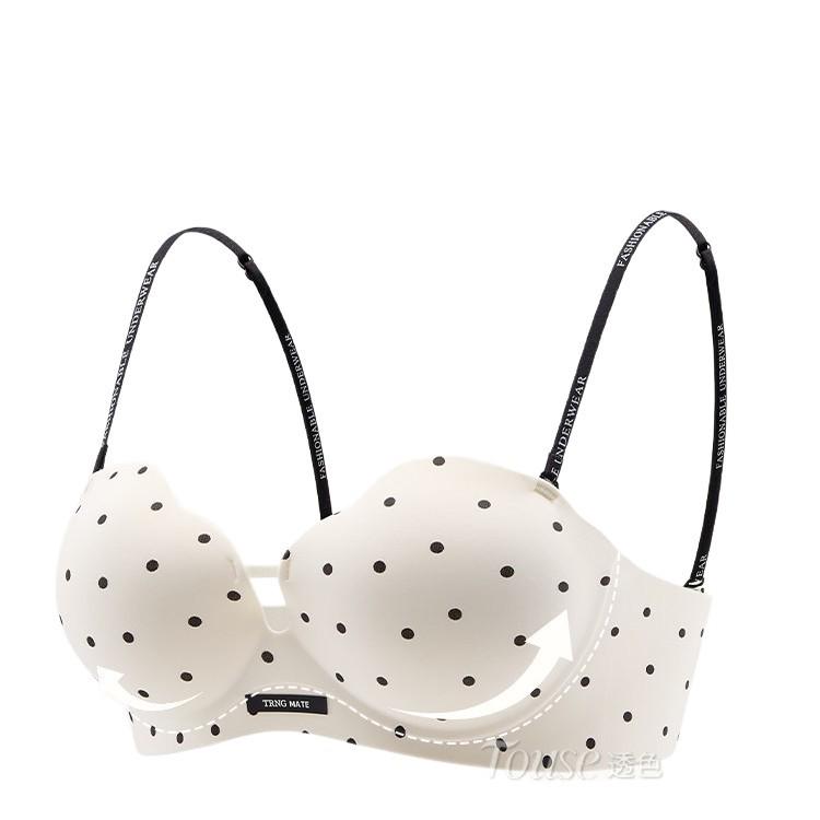 Women's Push-Up Bra for Small Chests: Anti-Sagging, Seamless, Criss-Cross Back, Side Bust Support