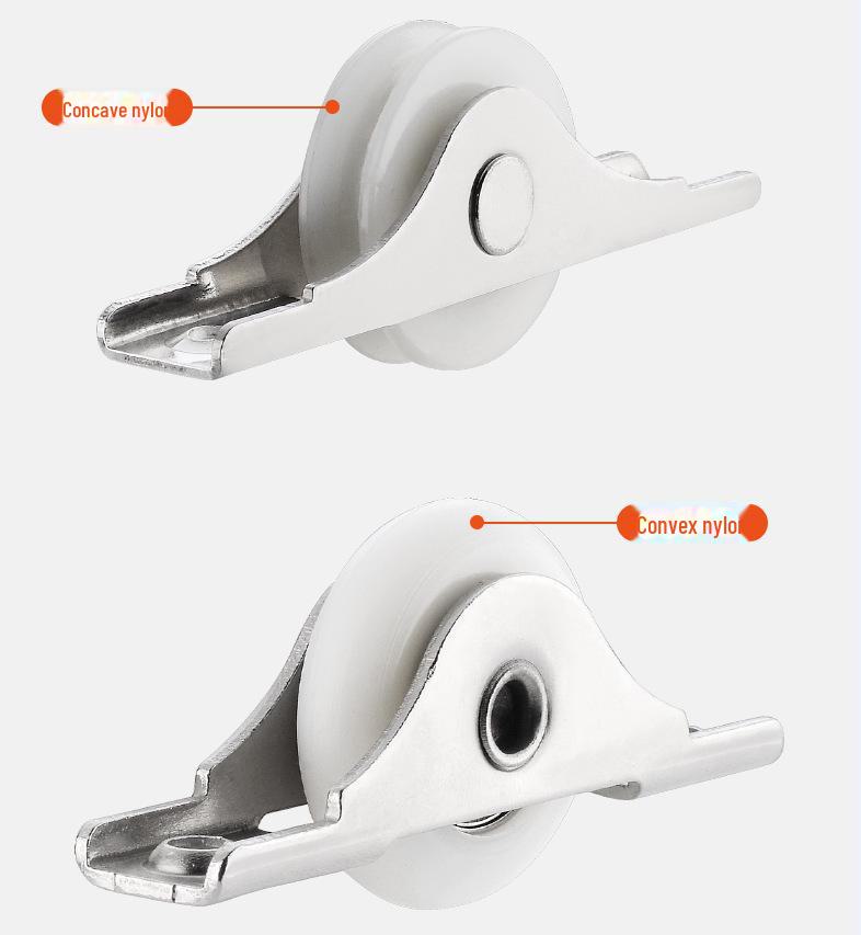 Sliding Door & Window Pulley Set: Floor, Cabinet, Convex & Concave Wheels
