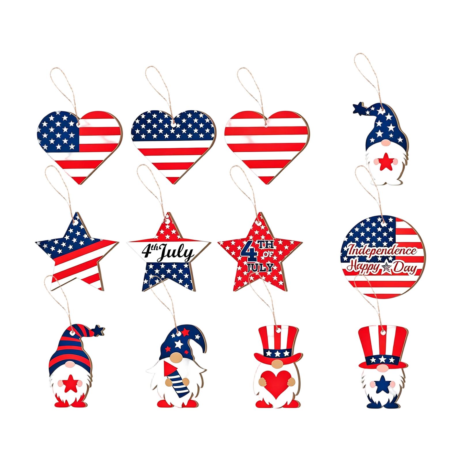 

Independence Day Wooden Pendant Letter Desktop Decoration Crafts Five Pointed Star Desktop Wooden Products Twenty-four Piece Set One Size синий