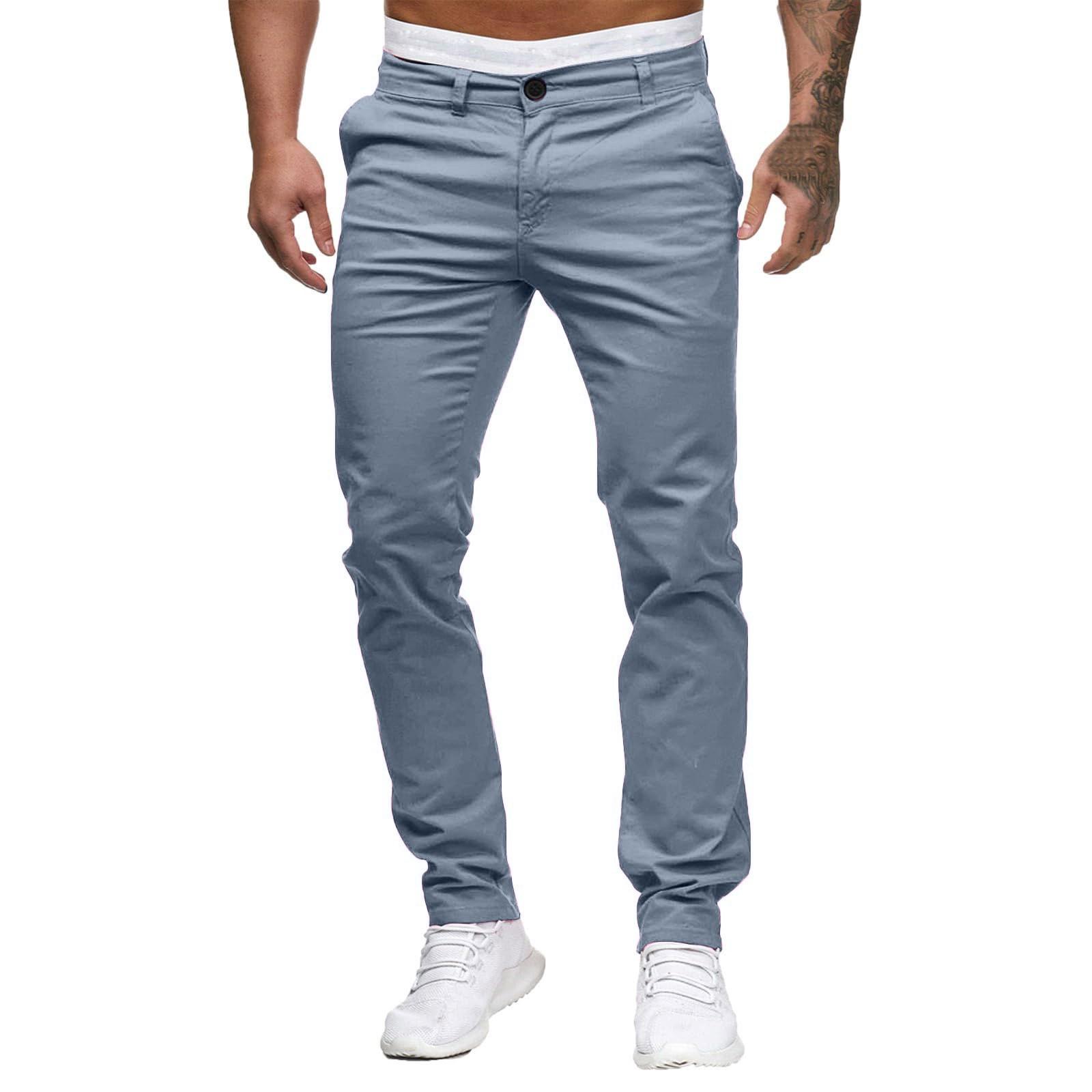 

Fashion Men s Sport Color Bandage Casual Loose Sweatpants Drawstring Pant XXXL світло-синій колір