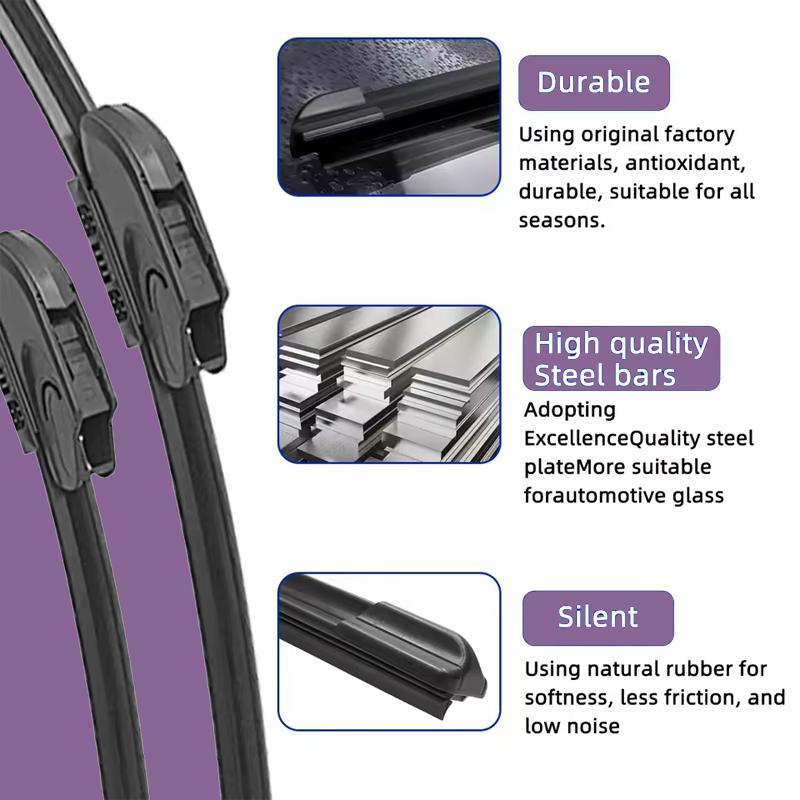 For Alfa Romeo MiTo 2008-2018 26" + 15" Front Wiper Blades Windshield Windscreen Window Cutter Accessories