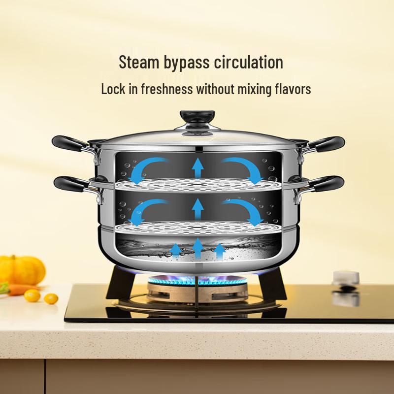 Supor 26cm Stainless Steel Double Layer Steamer