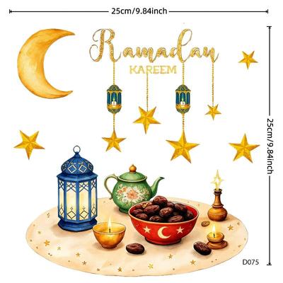 Eid Fensteraufkleber Ramadan Dekoration Eid Mubarak Dekor für Zuhause 2026 Ramadan Kareem Islam