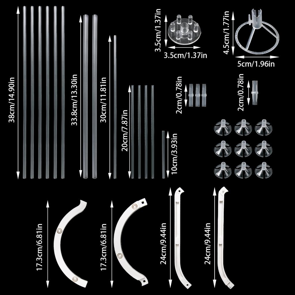 Suporte para balões de plástico com diferentes formatos, kit de suporte para balões de casamento ou aniversário, decoração para festas de chá de bebê infantil