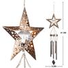 Outdoor Metal Wind Chimes Moon Sun Stars Wind Chime Solar Glowing Unique Wind Bells for Outside Waterproof Chimes Home Decor