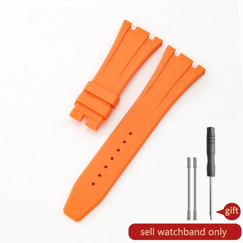 Silicone Watch Strap for AP Aibi 15400 Royal Oak Series Waterproof Sweat-Proof Rubber Watch Band Men's Accessories 26mm27mm28mm