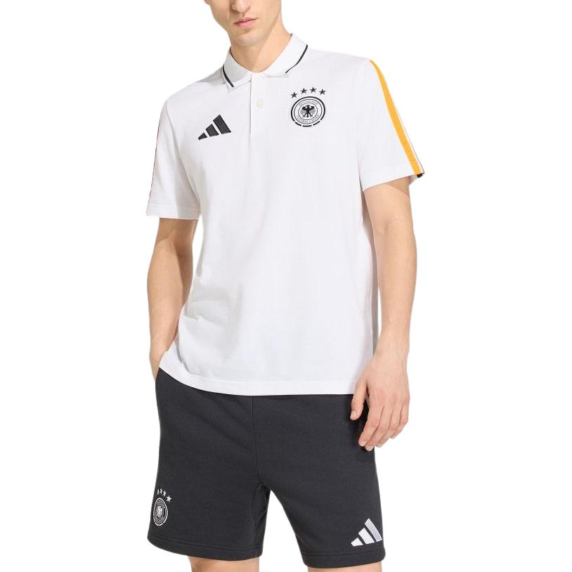 Adidas Logo Striped Polo Shirt Men tops JZ9351