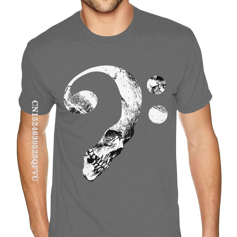 Bass Clef Skull Music Notes Cotton Plus Size For Men Corlorful Custom Oversized Anime Tshirt Men Tees England Style