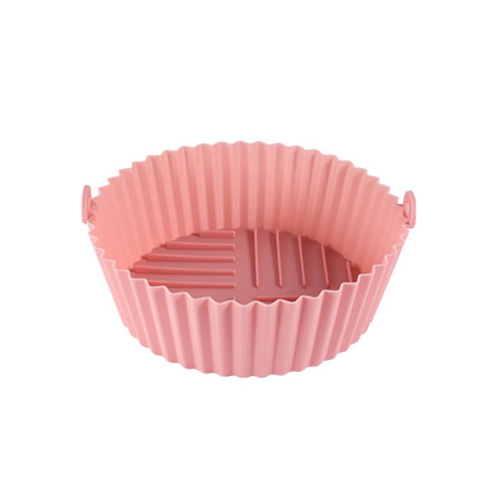Cake Mold Reusable Air Fryer Silicone Liners Non-Stick 20cm Air Fryer Basket Round Microwave Pads Kitchen
