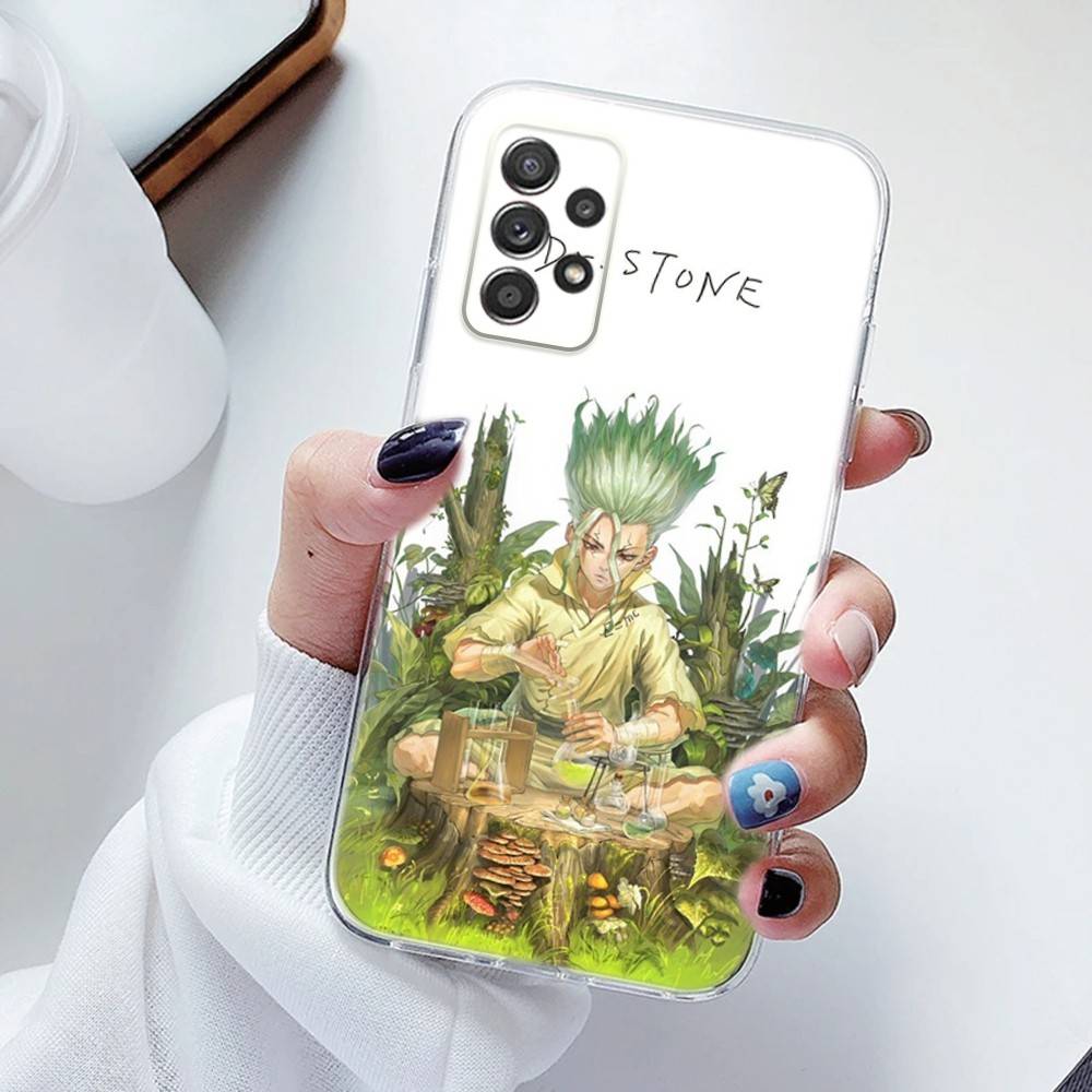 1Senku Ishigami S-Stone Phone Case Silicone For Samsung S30,23,21,22,20 FE lite,S10,9,PIus Note20ultra Soft Transparent
