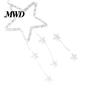 New Year Festive Atmosphere Light LED Christmas Window Star Decoration, Battery Operated Hanging Warm Non Punching Wall Ornament Lighted Shaped