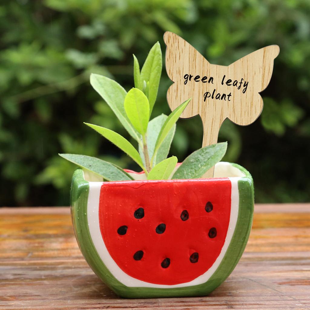 30Pcs Wooden Garden Markers Stakes Heart/Butterfly Shaped Plant Labels Herb And Vegetable Plant Tags Sticks For Indoor Flowerpot