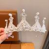 Children's Crown Headwear Princess Girls Crystal Pearl Crown Birthday Performance Flower Girl Wedding Girls Hair Accessories Daquan