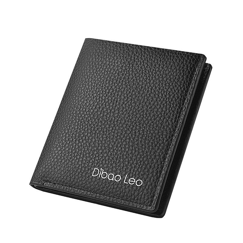 Pánská krátká peněženka PU kůže Bifold peněženka s okénkem na doklady Kapsa na mince Držák na více karet Ležérní kompaktní peněženka pro obchodní a každodenní použití