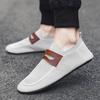 YRZL Round Toe Flat Shoes Solid Color Men Slip on Shoes Casual Breathable Comfortable Mens Mesh Loafer Shoes Outdoor Loafers Man