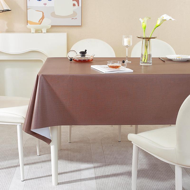 Household Dining Table Mat Waterproof And Oil-Proof Leave-In Tablecloth Kitchen Stall Non-Slip Dining Table Cloth Premium Feeling Table Mat