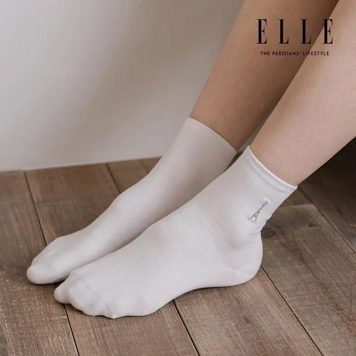 [3PACK] ELLE Eiffel Tower Embroidered Ankle Socks (3 colors)