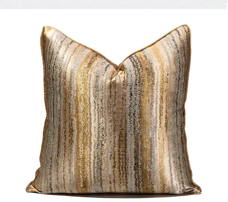 1 PC Light Luxury Cushion Cover High Grade Jacquard Pillowcase 30x50/45x45/50x50CM Champagne Blue Home Hotel Bed Sofa Decoration