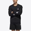 Adidas Logo Print Casual Pullover Crew Neck Sweatshirt Men Tops Black GD5467
