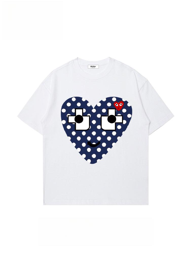 Short-sleeved T-shirt for Men and Women, Love Pure Cotton Short-sleeved Fashionable Loose T-shirt Compression Shirt