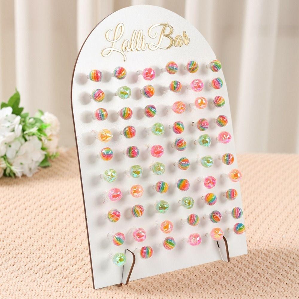 Arched Design Lollipop Stand Wood Lollipop Holder Charming Lolli Display Rack  Party Supplies