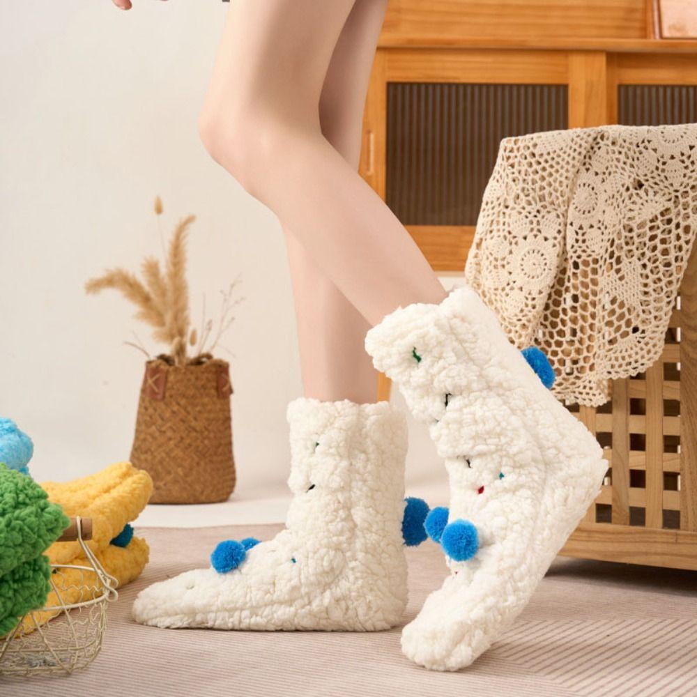 Mid Tube Thickened Floor Socks Plush Fleece Sock Women Soft Sleeping Slipper Socks Men Women