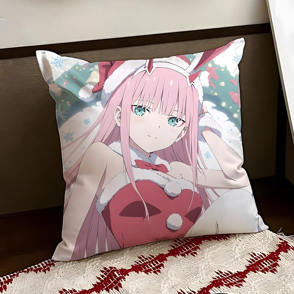 DDARLING in the FFRANXX Anime Cushion Cover Reversible Soft Durable Pillow Cover Home  Car MultiScene Use for Daily Comfort