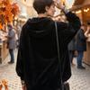 Women's Hooded Cape- Casual Jacket with Asymmetric Cross Hem for Everyday Wear