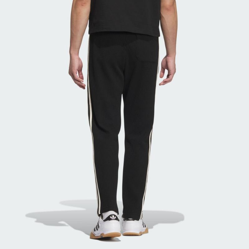 adidas Logo Originals Cor Sólida Moda Versátil Esporte Casual Calças Unissex Calças Preto JX2816