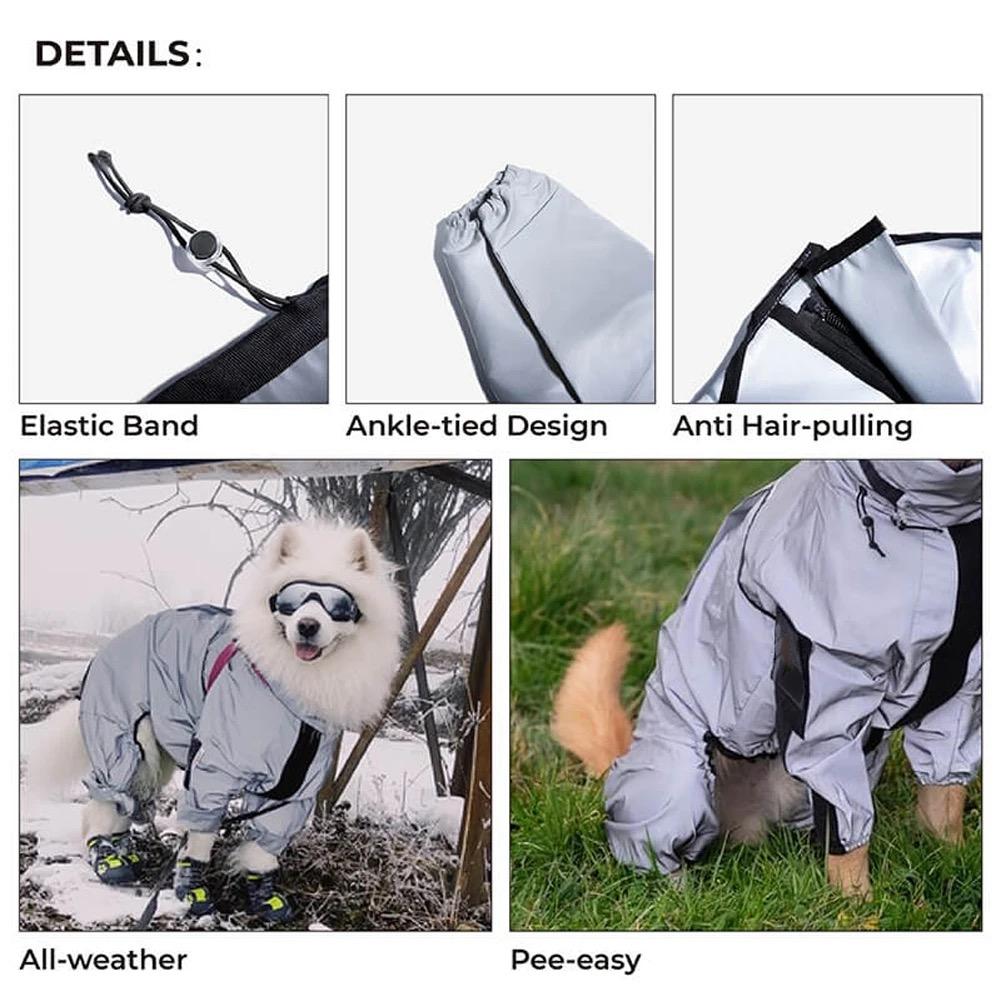 Mono reflectante para perros, impermeable, protector solar, ropa para exteriores, chaqueta para perros pequeños, medianos y grandes, suministros para mascota