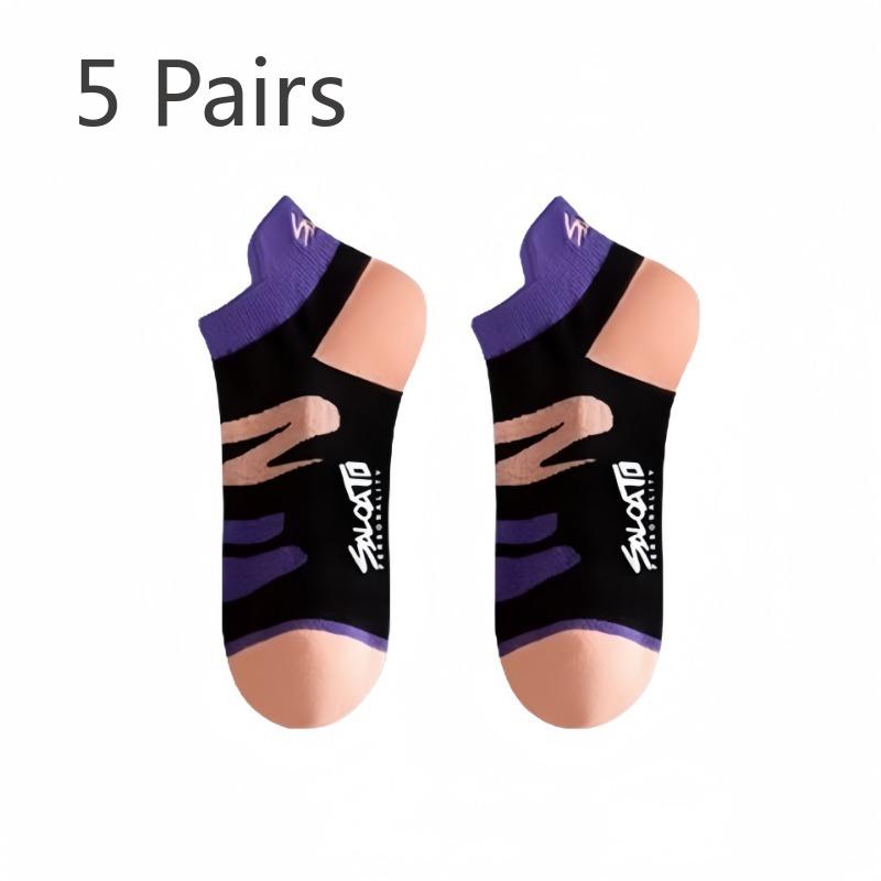 5 Pairs of Women's Spring and Summer Thin Pure Cotton Antiodor Shallow Mouth Short Boat Socks