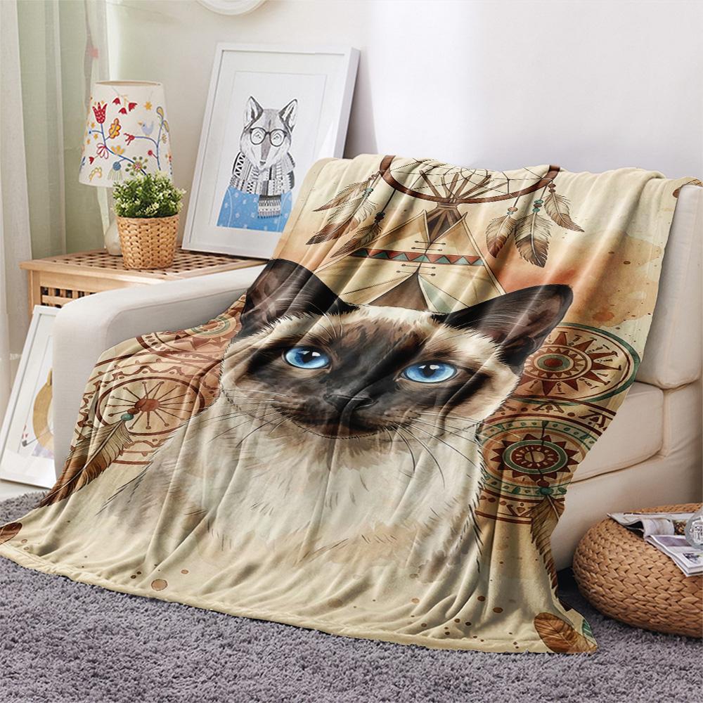 1PC Wild animals Print FlAannel Blanket, High quality Comfortable for All Seasons, Home Decor, Warmth and Comfort