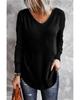 Azura Exchange V Neck Long Sleeve Knit Top