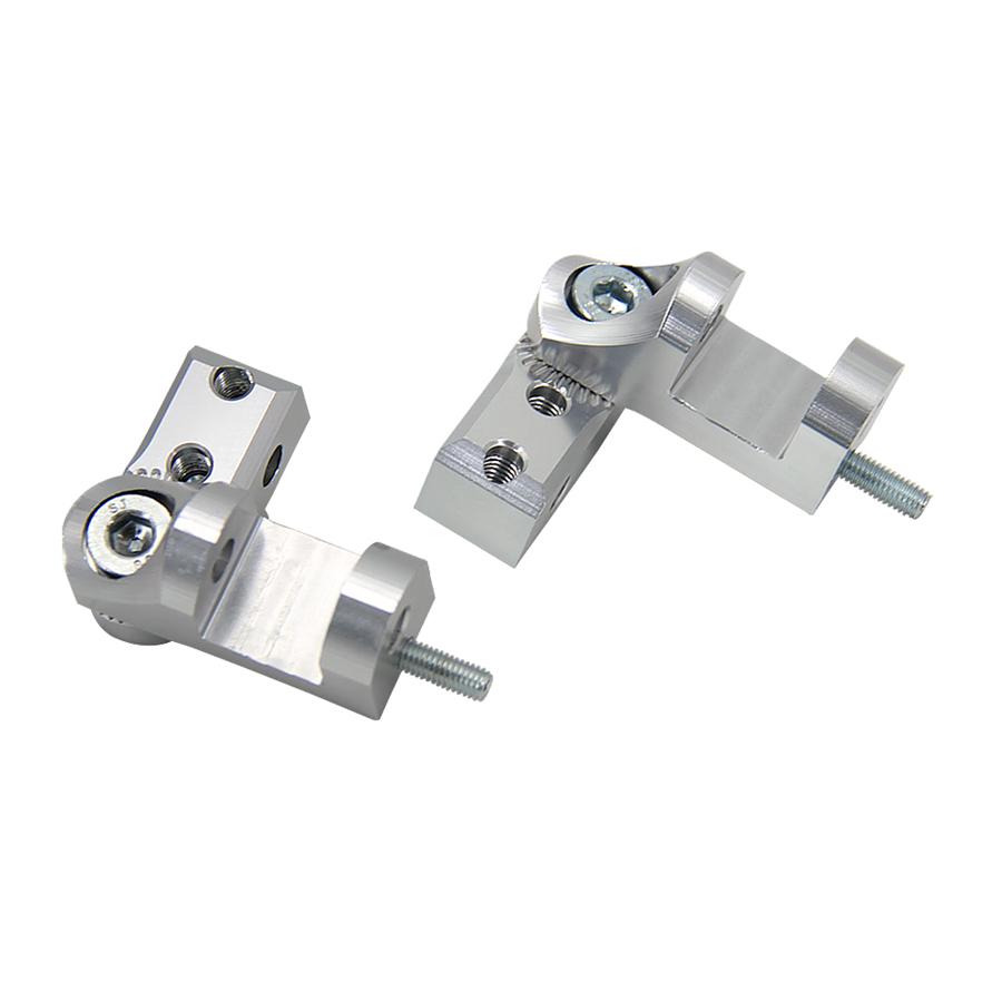 

Motorcycle Foot Peg Passenger Footpeg Lowering Kit Silver Aluminum 2 Pack