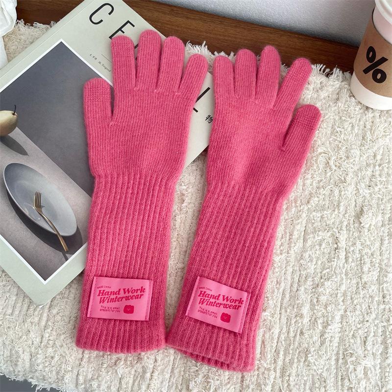 Gloves  Wool Knitted Touch Screen Cloth Thickened Winter Outdoor Warmth for Women Riding