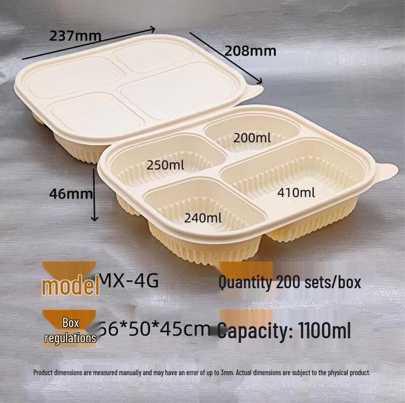 Compostable Corn Starch Food Container Set