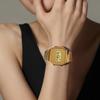 Casio VINTAGE series-A168 100 meters waterproof quartz movement stainless steel strap Japanese and Korean watch women's watch yellow dial A168WG-9BWEF