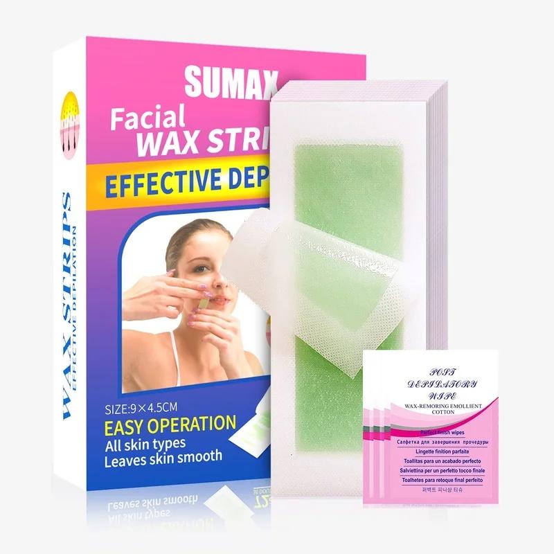 Cotton Wax Paper  Hair Removal Waxing Strips Non-woven Fabric Waxing Depilatory 72stencil Sheets Plus 4 Sheets of Cleaning