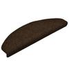 Self Adhesive Stair Treads 10 Pcs 65 X 21 X 4 Cm Brown Semi Round Large