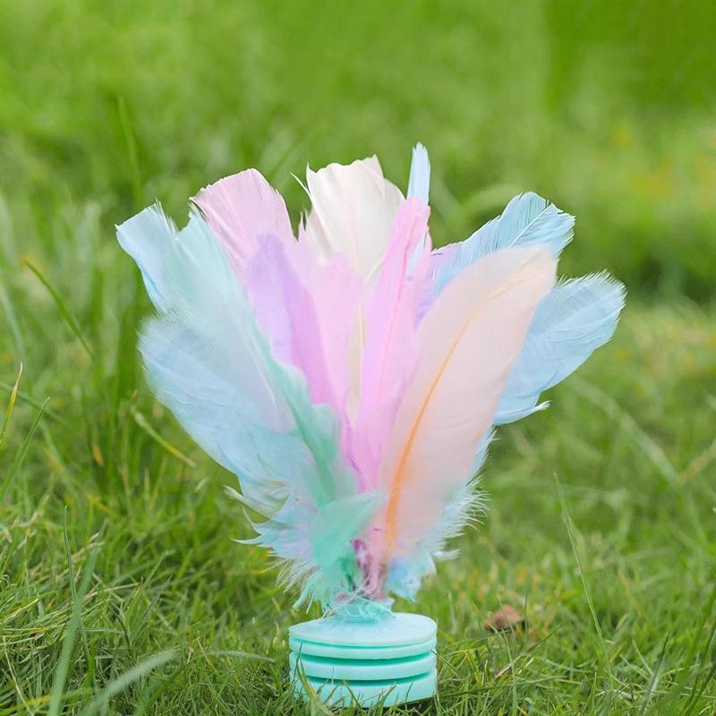 Colorful Traditional Chinese Jianzi Soft Feather Kick Shuttlecock for Travel Camping Outdoor Leisure Activity All Age Groups