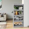 VidaXL Bookcase-Partition Sonoma Grey 60x30x135 Cm Engineered Wood