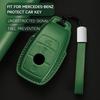 Leather Car Key Cover Case Protection Shell for Mercedes Benz A B C E S G Class GLB GLC GLE GLS W177 W213 W222 G63 E300 E200 AMG