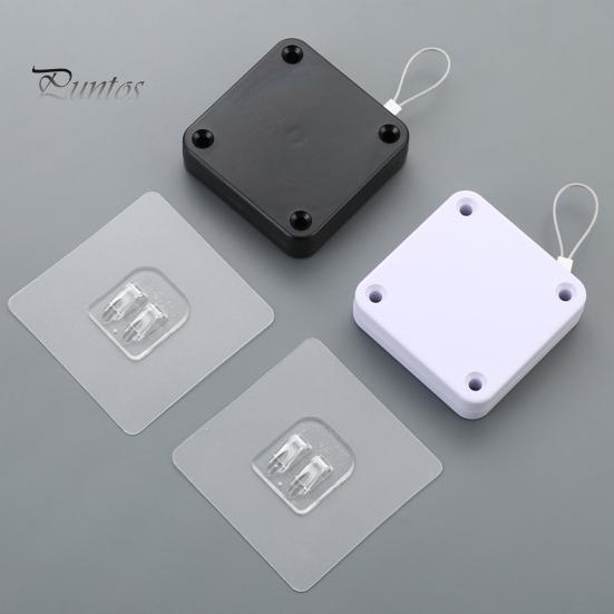 Automatic Door Closer with Steel Wire Adjustable Punch Free Self-Adhesive Wall Mount Bathroom Bedroom Sliding Screen Door Closing Device