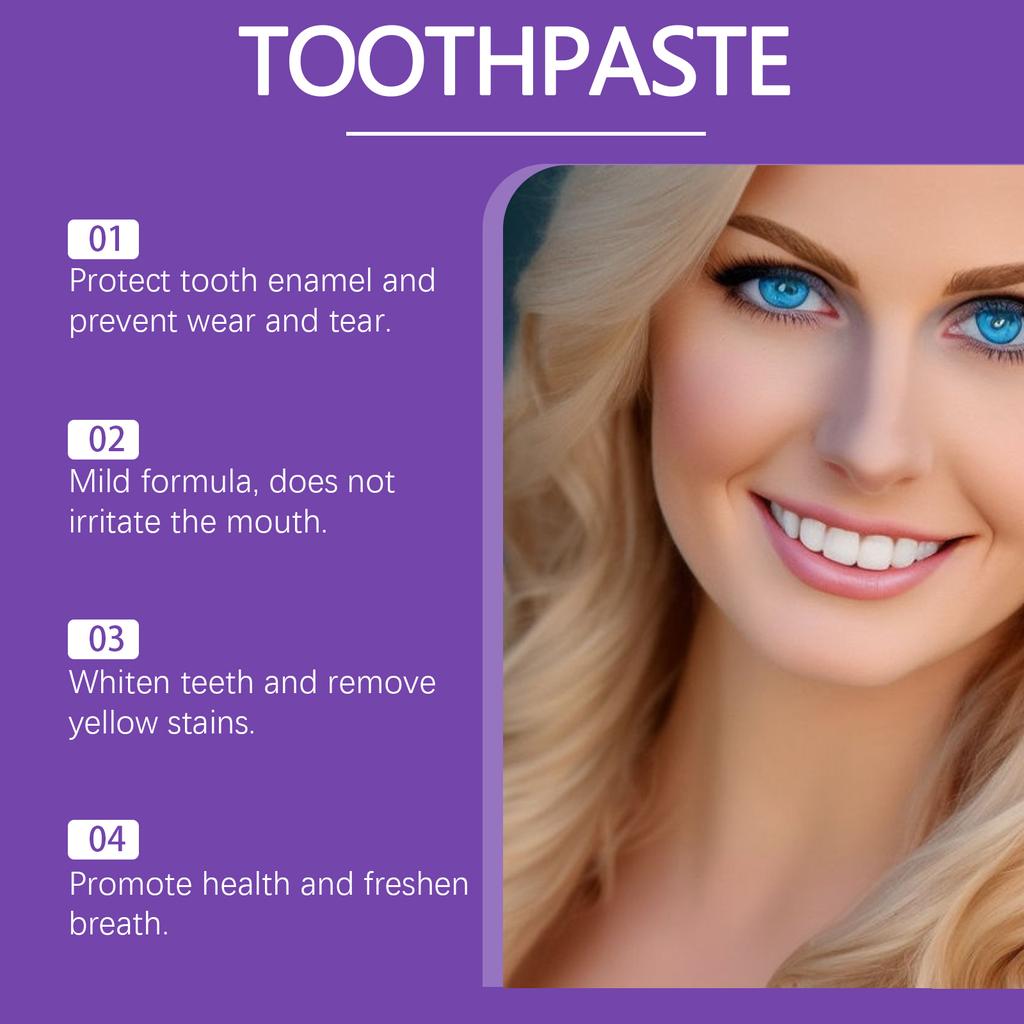 Purple Corrector Teeth Whitening Toothpaste Removal Tooth Stains Cleaning Oral Hygiene Bleaching Dental Fresh Breath Tooth Care