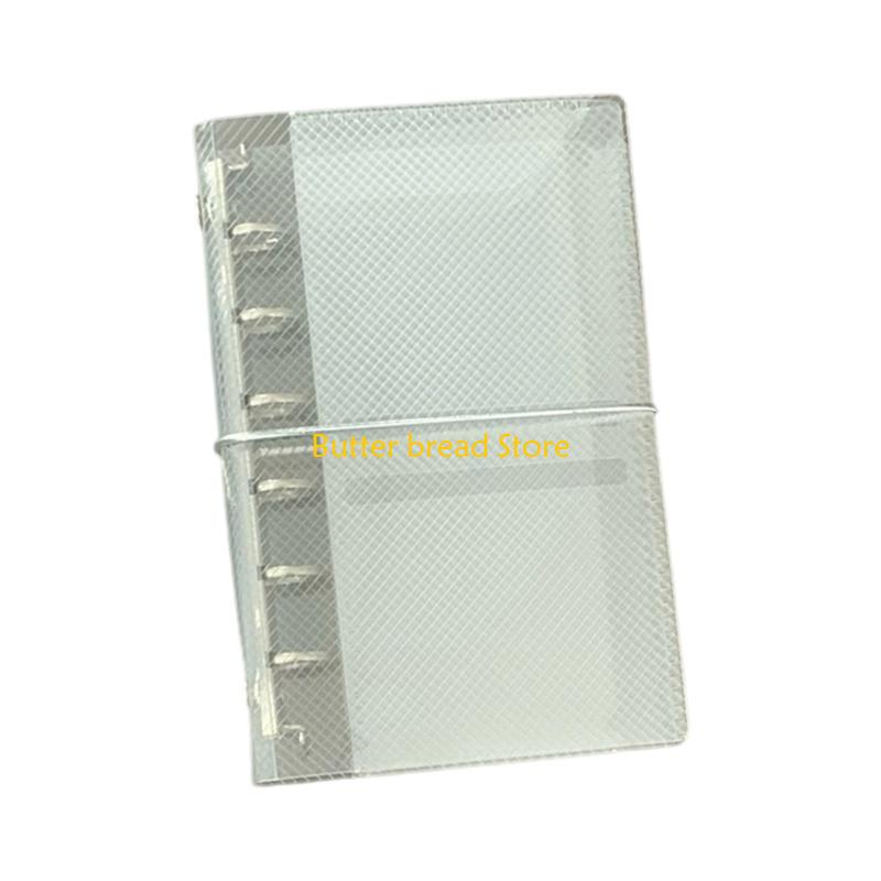 W89C Прозрачная обложка-папка для тетрадей, трехскладная папка-обложка с резинкой