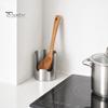 Small Kitchen Storage Solution Utensil Holder, Heavy Duty Stainless Steel Vertical Rack, Cooking Gadget Holder Space-Saving Organizer, for Pot