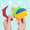Montessori Shape Stacking Puzzle for Kids – Color & Geometry Learning Cards Set, Early Educational Sensory Matching Game Toy