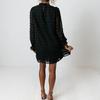 Women's Fall Dress Long Sleeve Dot  Dresses Loose Chiffon Casual Short Dress