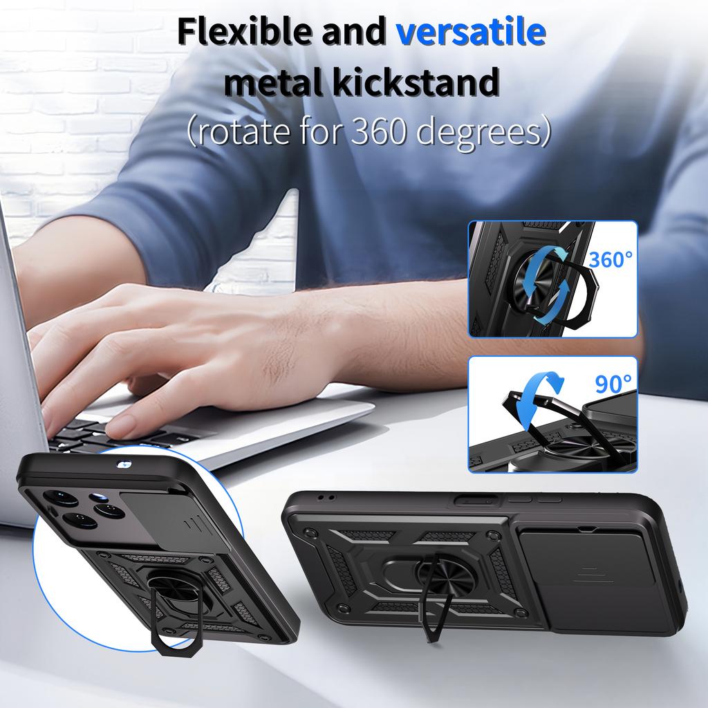 Funda for Tecno Spark 40 4G Case Slide Camera Protection Ring Stand Shockproof Cover for Tecno Spark 40 4G Capa Funda