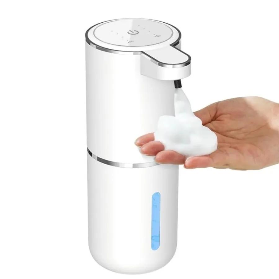USB Rechargeable Electric 4 Level Adjustable Foam Soap DispenserAutomatic Soap Dispenser Touchless Foaming Soap Dispenser 400ml